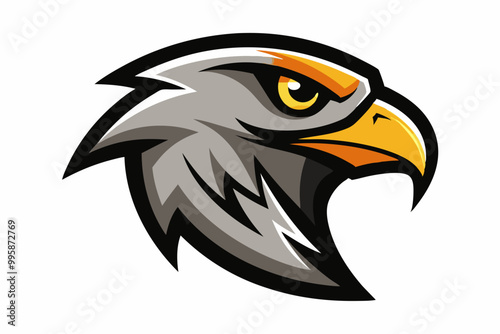 Falcon head mascot logo design vector photo