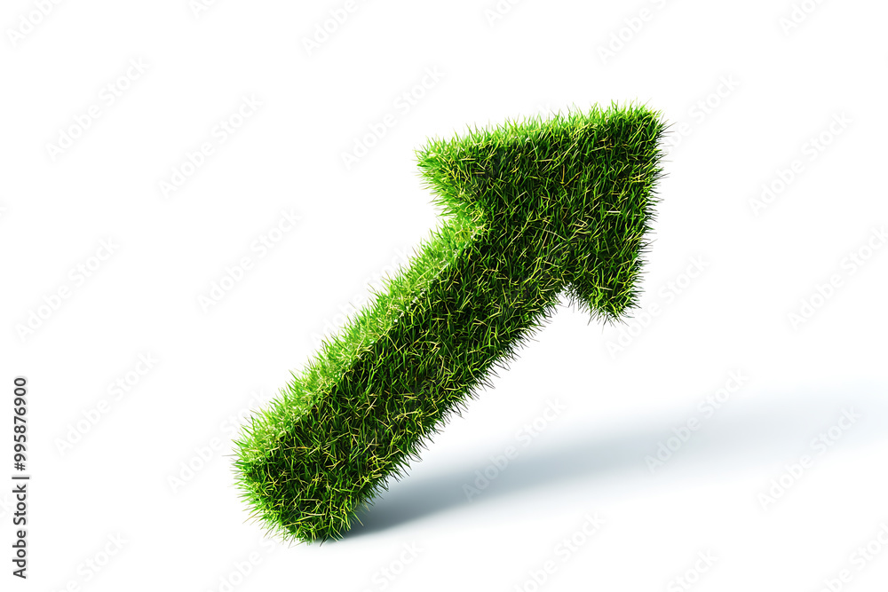 A green grass approve arrow icon, symbolizing approval, eco-friendliness, and sustainability, isolated on a white background. A green grass approve arrow icon, symbolizing approval, eco-friendliness, and sustainability, isolated on a white background.