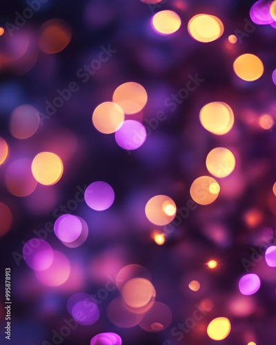 Blurred Unique Abstract Purple Bokeh Celebration Lights