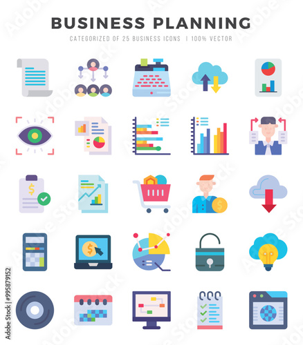 Business Planning icon pack for your website. mobile. presentation. and logo design.