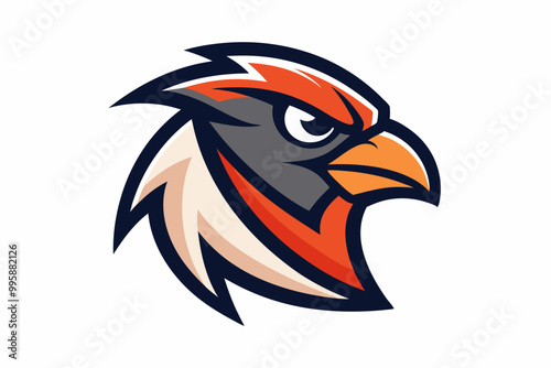 Finch head mascot logo design vector photo