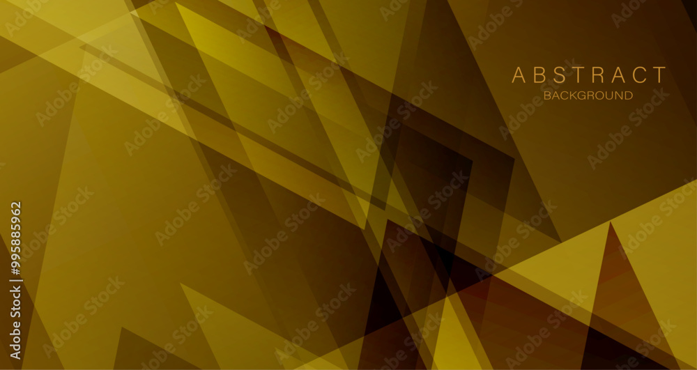 Obraz premium abstract composition featuring golden geometric shapes that create a sense of depth and movement