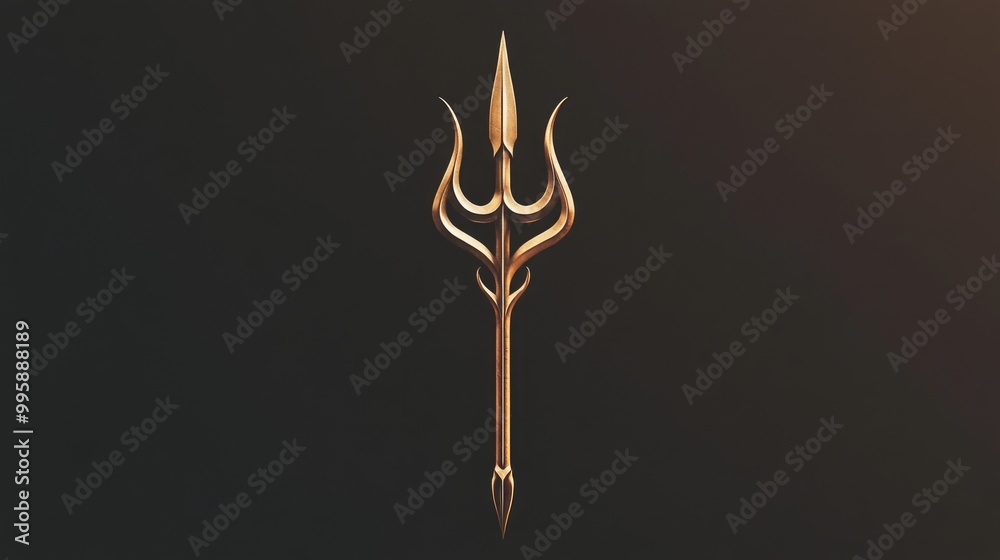 Fantasy trident logo design a creative template for branding and identity projects Fantasy trident logo design a creative template for branding and identity projects