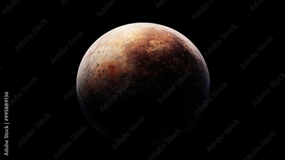 Isolated planet Mars depicted in 3D illustration against a black background Isolated planet Mars depicted in 3D illustration against a black background