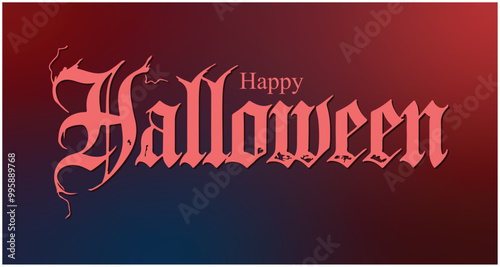Happy halloween lettering design