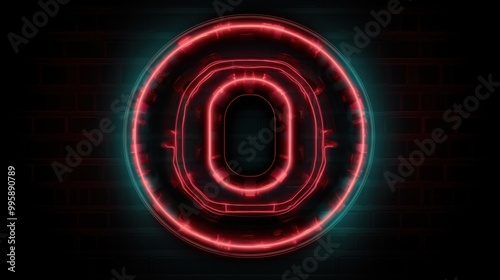 Neon Sign Letter O