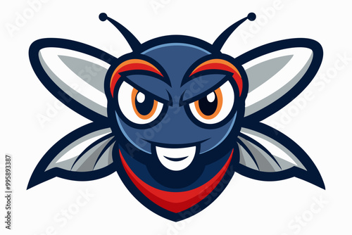 Fly head mascot design vector photo