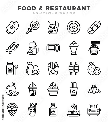 icons set. Food and Restaurant for web. app. vector illustration.