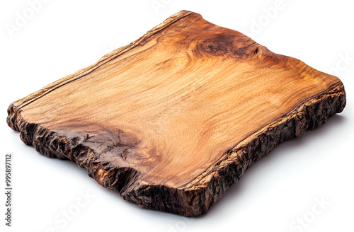 a wooden board with a white background