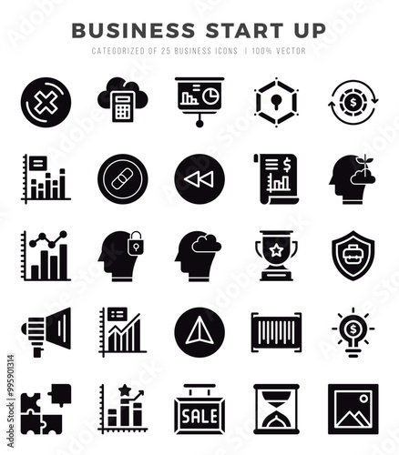 Business Start Up Icon Bundle 25 Icons for Websites and Apps