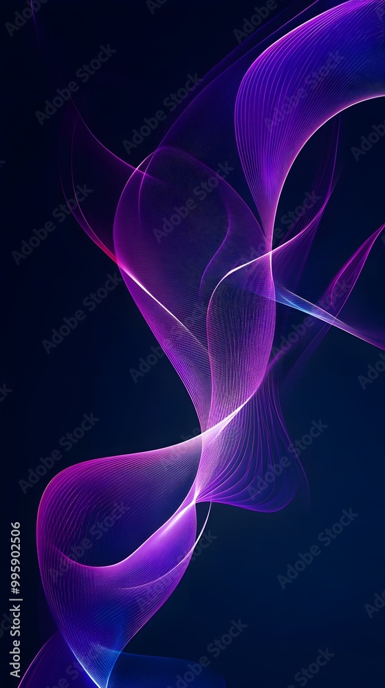 Fototapeta premium Dark background with a blue-purple gradient and a glow effect on the right side of the screen