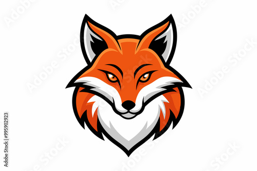 Fox head mascot logo design vector photo