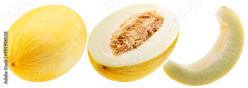 set of the melons isolated on a white background