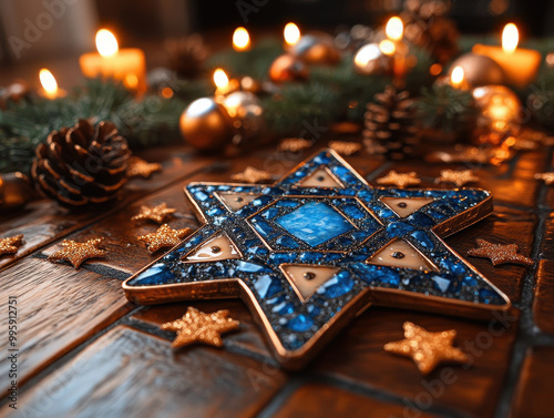 Stunning Hanukkah star of David decorations images to inspire your holiday decor with this traditional symbol photo