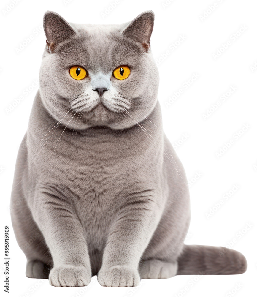 Fototapeta premium PNG British shorthair sitting animal mammal.