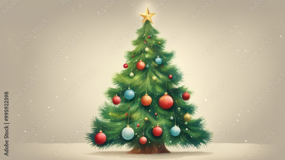 christmas tree, illustration christmas tree, illustration
