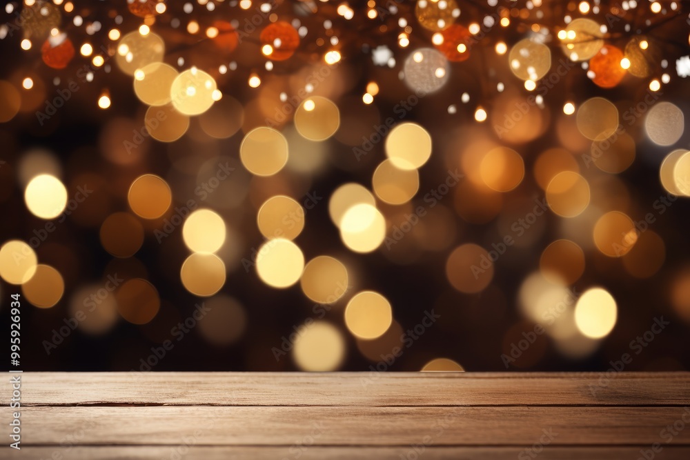 golden christmas lights