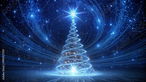 christmas tree dark background