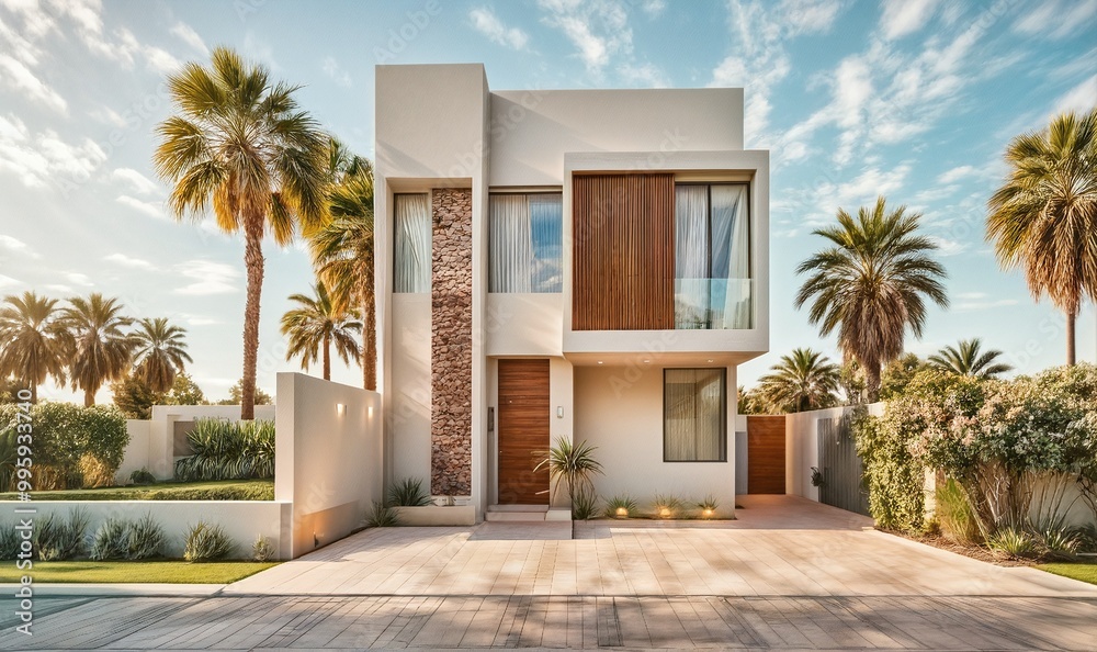 Fototapeta premium realistic a modern, minimalist house