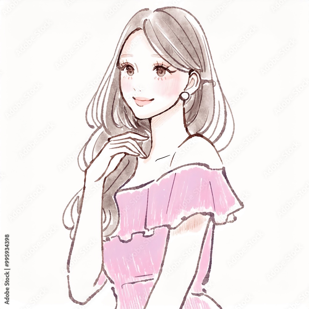 女性・女の子のイラスト素材 女性・女の子のイラスト素材