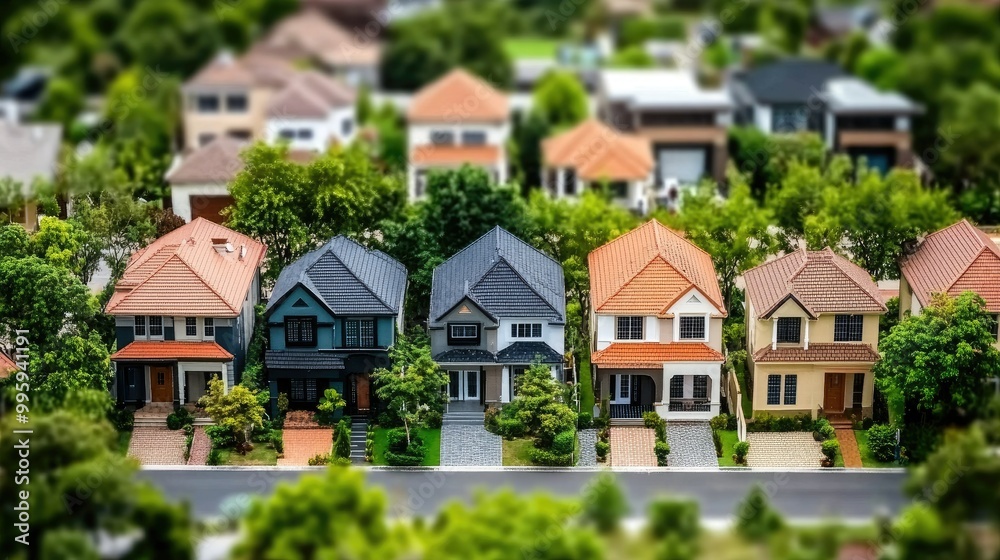 Collection of homes showcasing different price ranges, representing the housing market concept. Collection of homes showcasing different price ranges, representing the housing market concept.