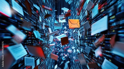 Computer files disappearing from a digital screen, symbolizing freeing up disk space and reducing digital clutter.