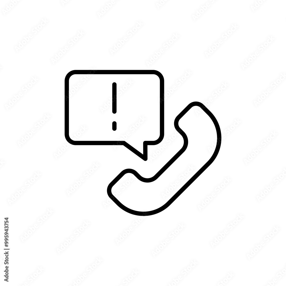 Alert call outline icons, minimalist vector illustration ,simple transparent graphic element .Isolated on white background Alert call outline icons, minimalist vector illustration ,simple transparent graphic element .Isolated on white background