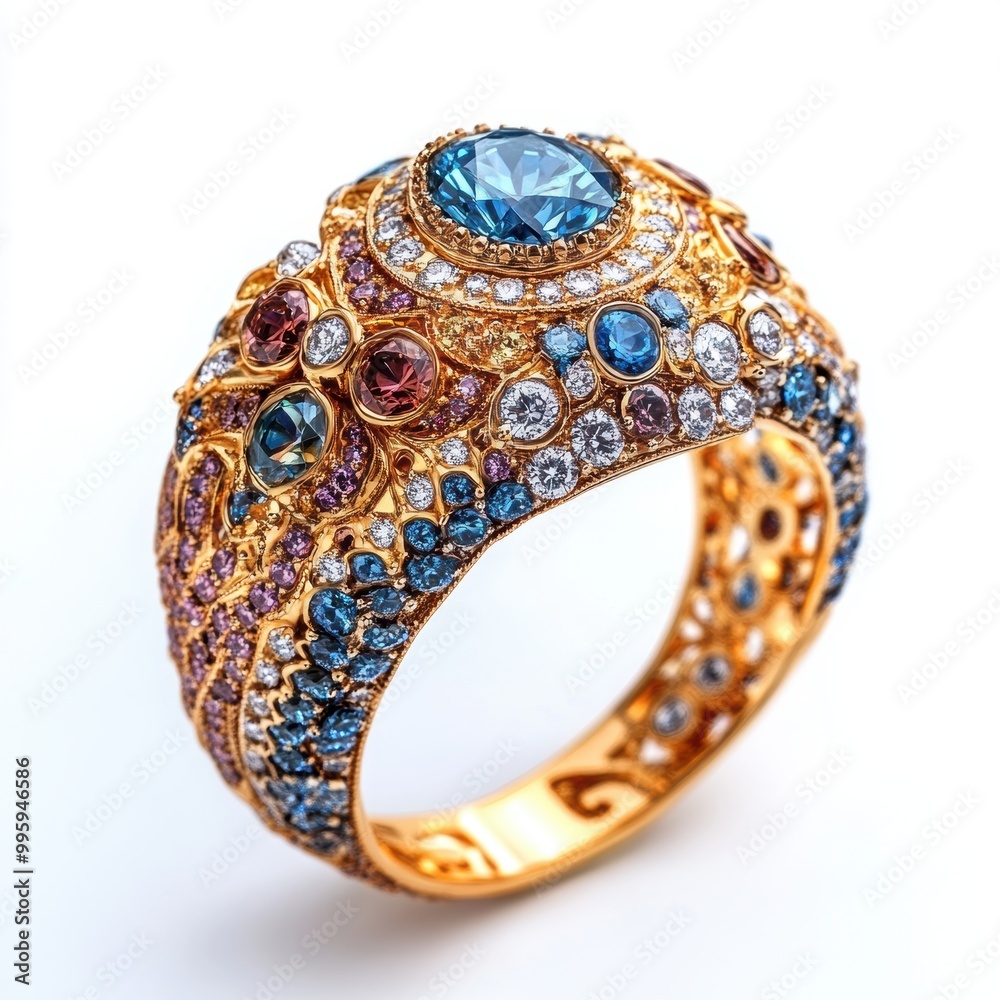 Obraz premium Diamond and Gemstone Ring