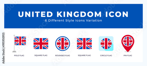 United kingdom set of simple icons great for web. app. presentation and more.