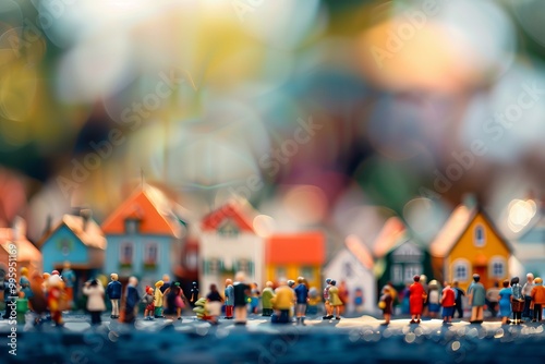 Wallpaper Mural Focus on a group of homeowners attending the auction, seeking opportunities to invest in properties or resolve tax issues through lien sales. , background blur Torontodigital.ca