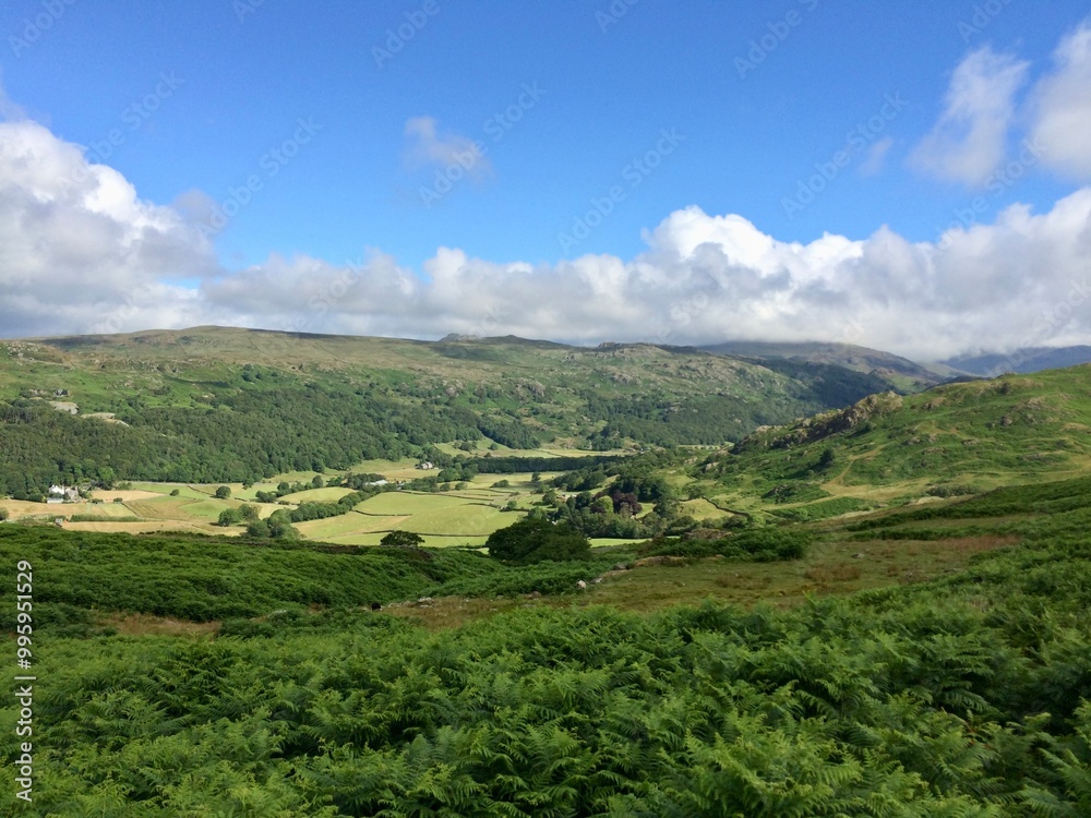 landscape with hills and blue sky landscape with hills and blue sky