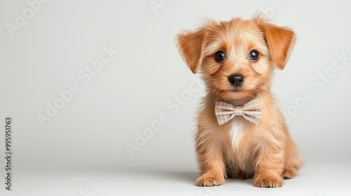 Cute Puppy in a Bow Tie photo