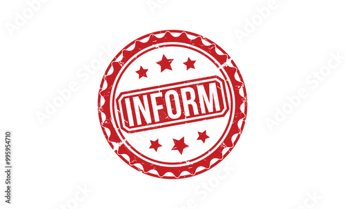 inform rubber stamp vector illustration on white background