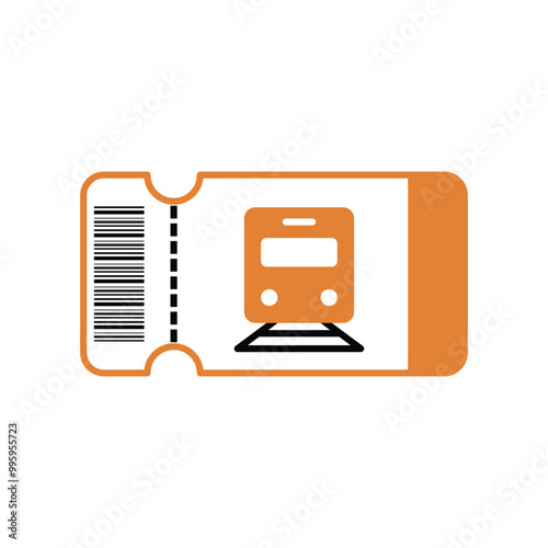 train ticket logo design vector concept idea