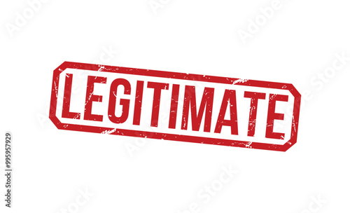 LEGITIMATE rubber stamp on white background. LEGITIMATE Stamp.