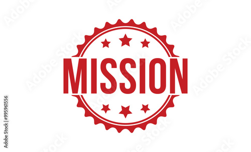 Mission rubber stamp vector illustration on white background