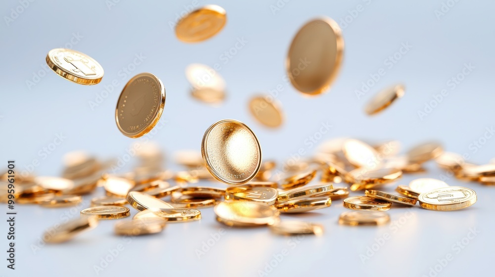 Golden Coins Falling Golden Coins Falling