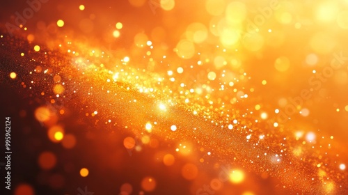 Orange gradient background with light particle. 4K graphic resolution.