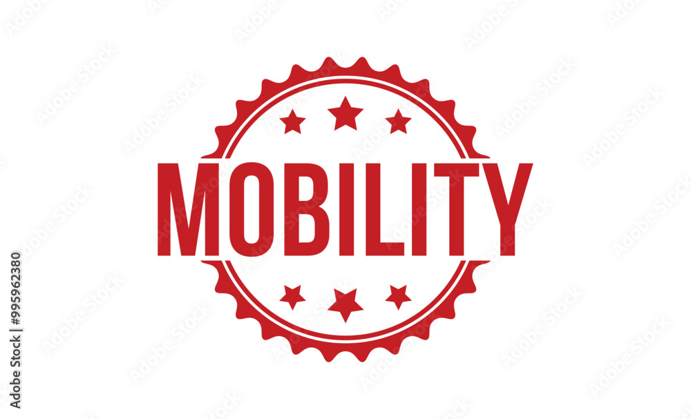 mobility rubber stamp on white background. mobility Stamp.