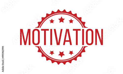MOTIVATION Red rubber stamp on white background. MOTIVATION stamp sign. MOTIVATION stamp.