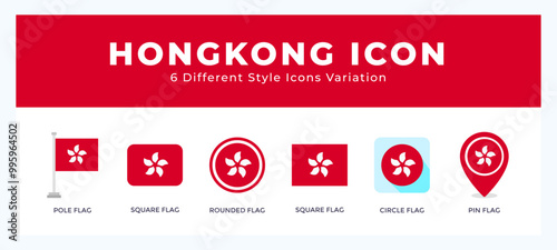 Hong kong vector icon. with different styles vector illustration.