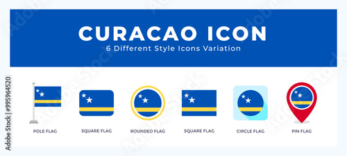 Curacao icon for websites and apps. vector illustration