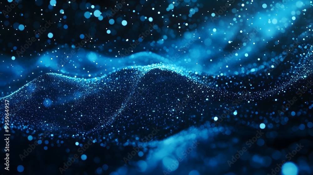 Creative motion waving dots texture with glowing defocused particles. Technology digital wave background concept. Cyber or technology background. Creative motion waving dots texture with glowing defocused particles. Technology digital wave background concept. Cyber or technology background.