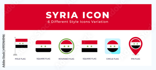 Syria icon set with different styles. Design elements for logo. Vector illustration.