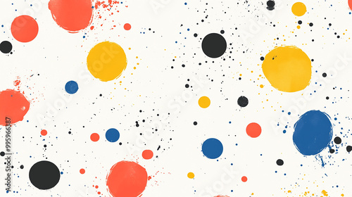 pattern with colorful splashes