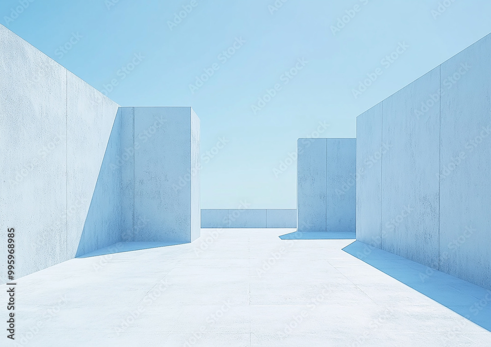 Abstract 3d rendering minimalist style architectural space scene Abstract 3d rendering minimalist style architectural space scene