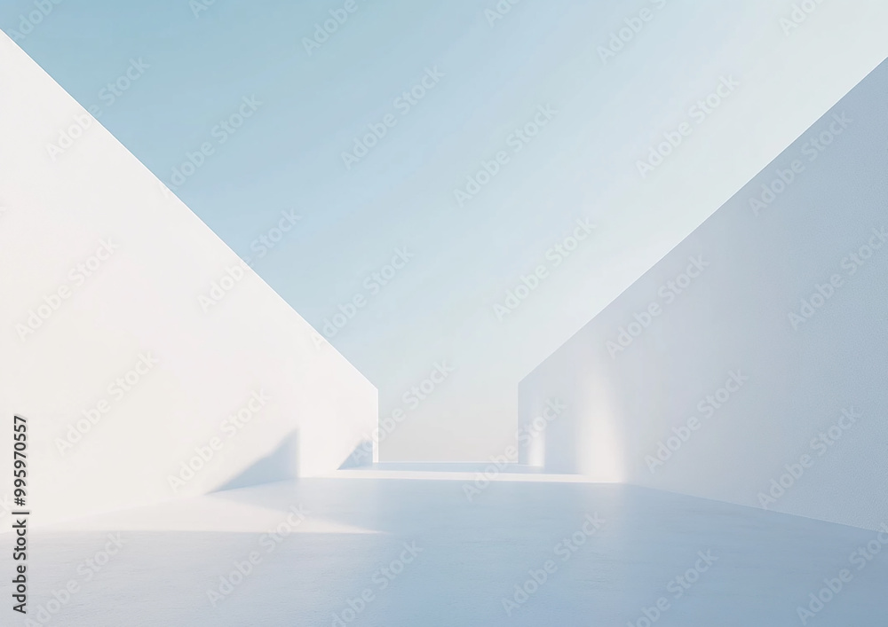 Abstract 3d rendering minimalist style architectural space scene Abstract 3d rendering minimalist style architectural space scene
