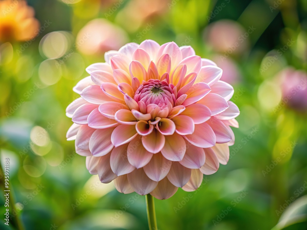 Delicate, velvety petals of soft blush pink unfurl from a slender stem, radiating gentle beauty and serene elegance in a tranquil, natural landscape setting. Delicate, velvety petals of soft blush pink unfurl from a slender stem, radiating gentle beauty and serene elegance in a tranquil, natural landscape setting.