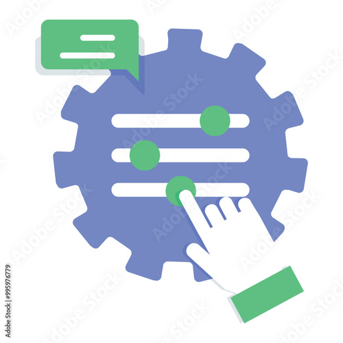 Parameter Adjustment Icon. Representing AI Tuning. System Configuration. Input Parameter Optimization. Model Fine-Tuning. Vector Editable icon.