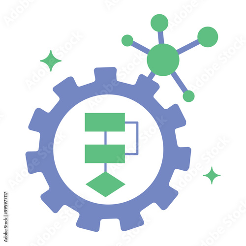 Scenario Testing Icon. Representing Scenario Planning. Model Testing. AI Scenario Evaluation. Simulation Analysis. Vector Editable icon.